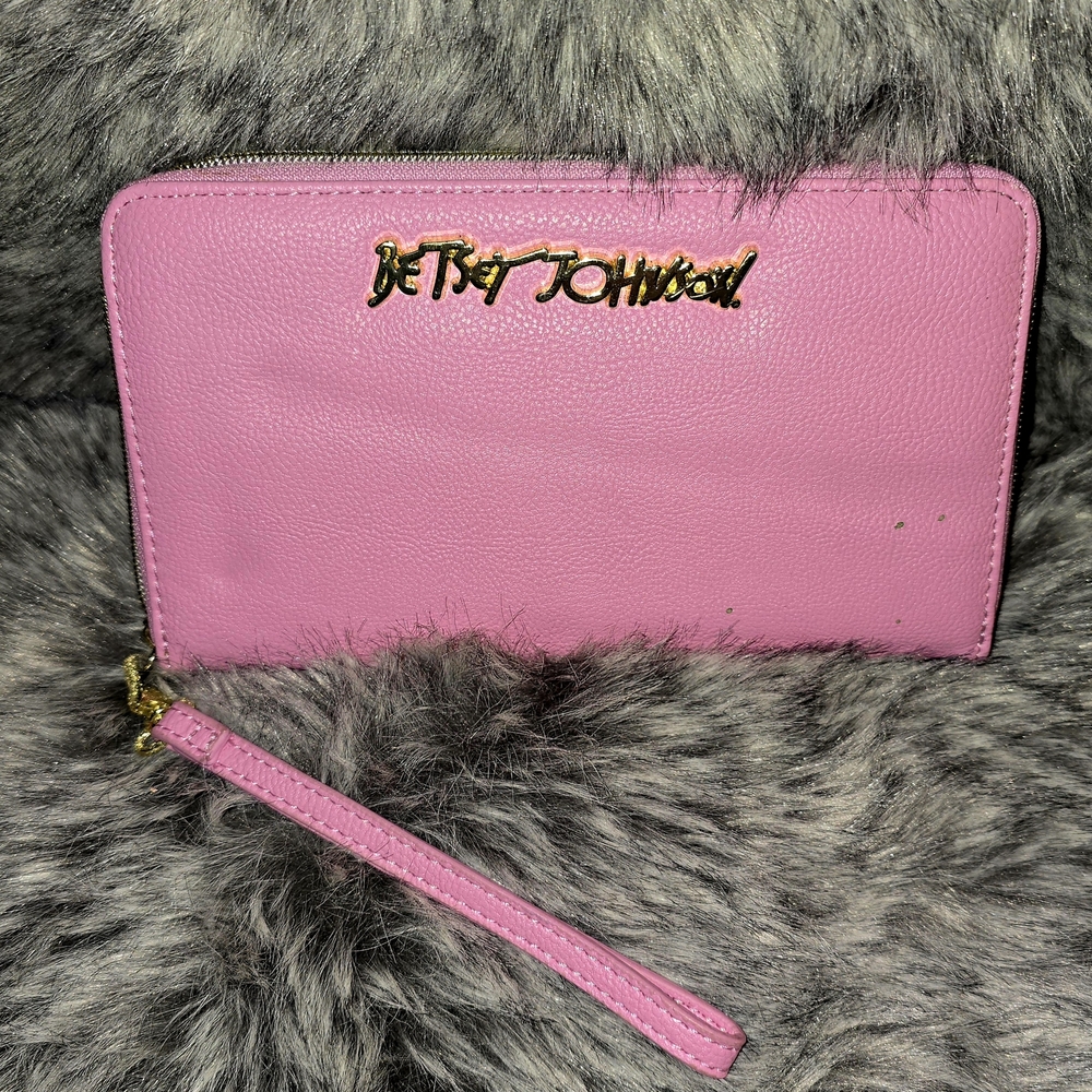 Betsey Johnson Pink Wristlet Wallet